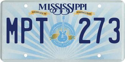 MS license plate MPT273