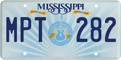 MS license plate MPT282