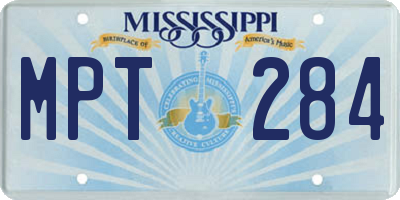 MS license plate MPT284