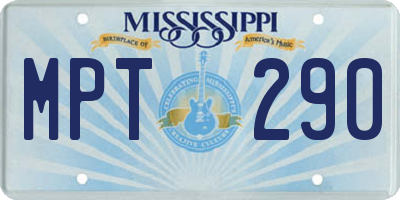 MS license plate MPT290