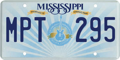 MS license plate MPT295