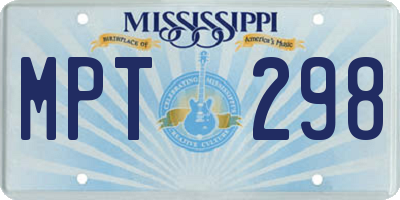 MS license plate MPT298