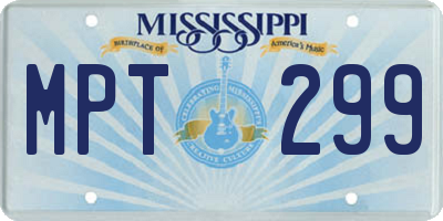 MS license plate MPT299