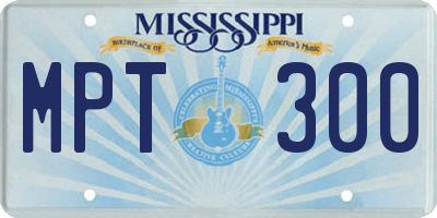 MS license plate MPT300