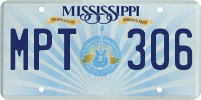 MS license plate MPT306