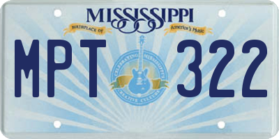 MS license plate MPT322