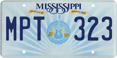MS license plate MPT323