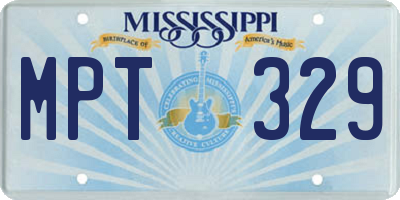 MS license plate MPT329