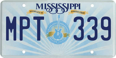 MS license plate MPT339