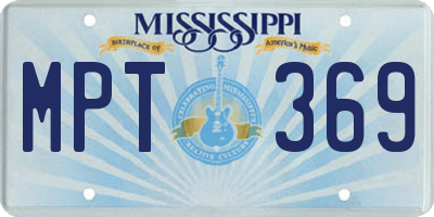 MS license plate MPT369