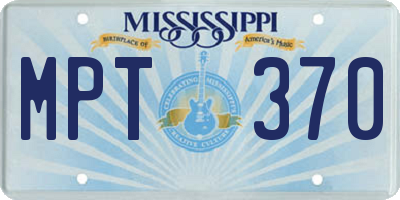 MS license plate MPT370