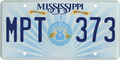 MS license plate MPT373