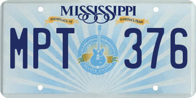 MS license plate MPT376