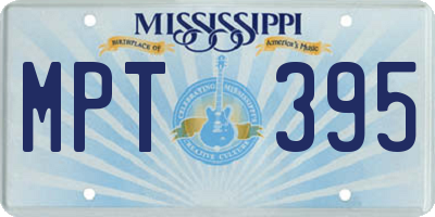 MS license plate MPT395