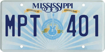 MS license plate MPT401