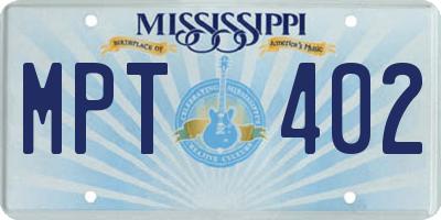 MS license plate MPT402
