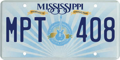 MS license plate MPT408