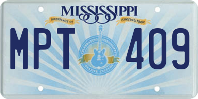 MS license plate MPT409