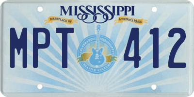 MS license plate MPT412