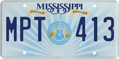 MS license plate MPT413
