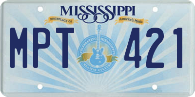 MS license plate MPT421