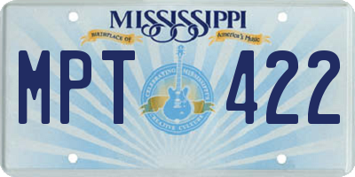 MS license plate MPT422