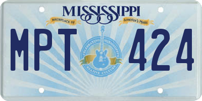 MS license plate MPT424