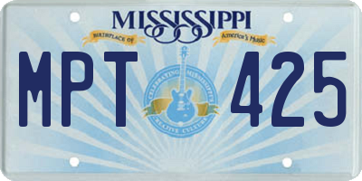 MS license plate MPT425