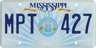 MS license plate MPT427