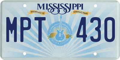 MS license plate MPT430