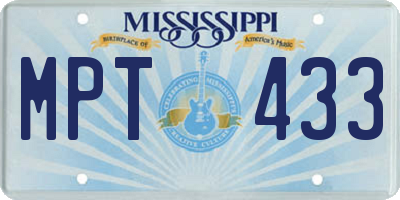 MS license plate MPT433
