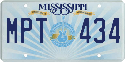 MS license plate MPT434