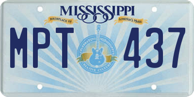 MS license plate MPT437