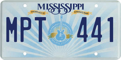MS license plate MPT441