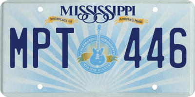 MS license plate MPT446