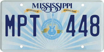 MS license plate MPT448