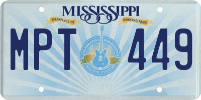 MS license plate MPT449