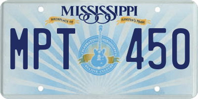 MS license plate MPT450