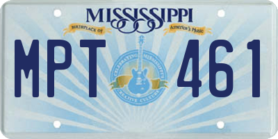 MS license plate MPT461