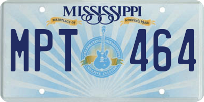 MS license plate MPT464