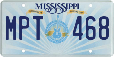 MS license plate MPT468