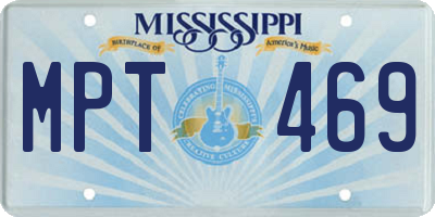 MS license plate MPT469