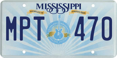 MS license plate MPT470