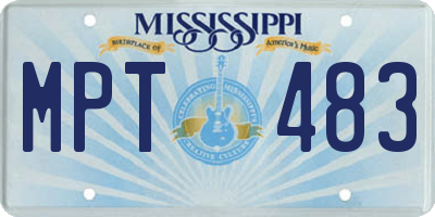 MS license plate MPT483