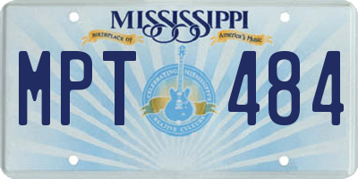 MS license plate MPT484