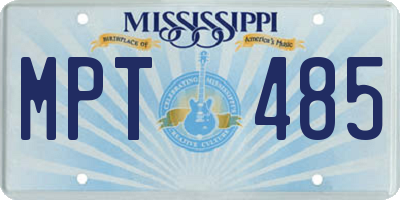 MS license plate MPT485