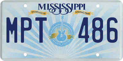 MS license plate MPT486