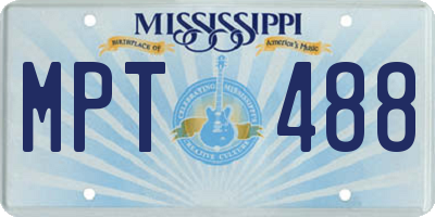 MS license plate MPT488