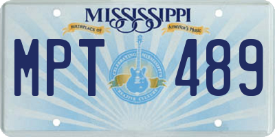 MS license plate MPT489
