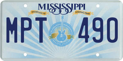 MS license plate MPT490